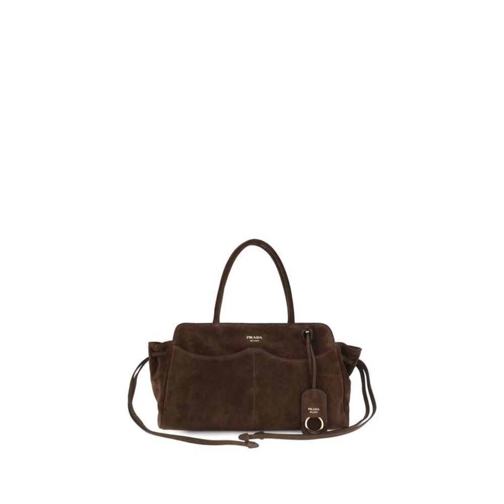 Prada Brown Calf Leather Bos Taurus Shoulder Women's Bag